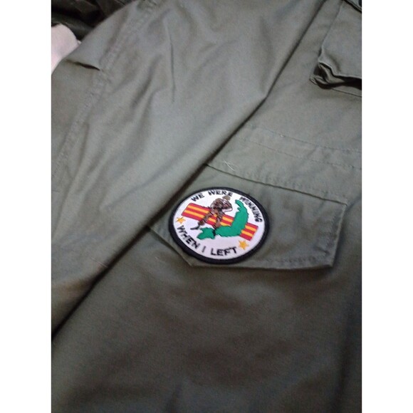 Vietnam Era Memorial Cold Weather Field Coat Large Patches Alpha Industries - Picture 10 of 14